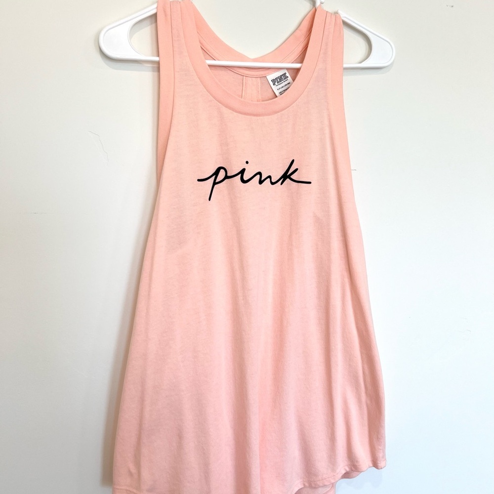 PINK Victoria's Secret Open Back Pink Tank Top